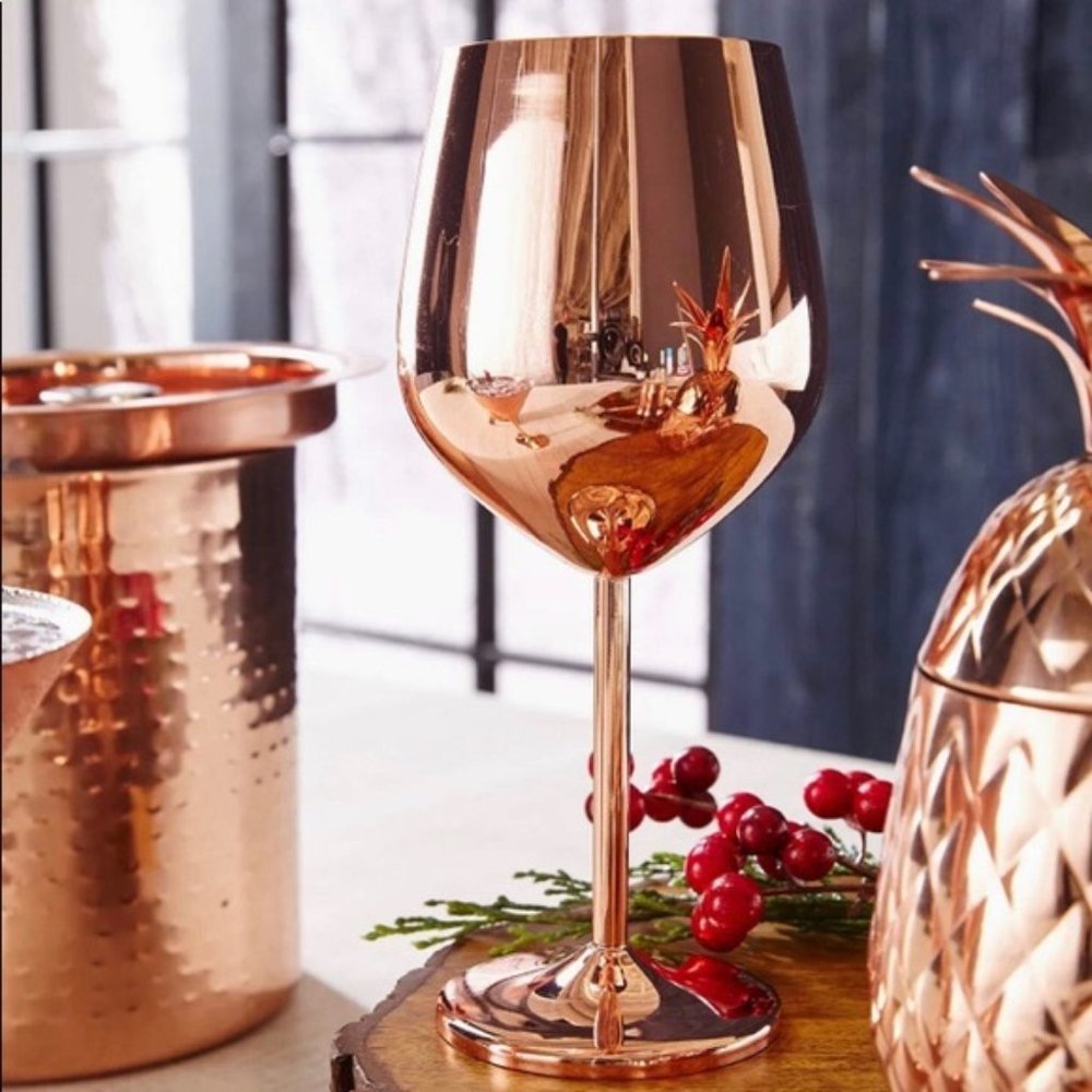 ✨Elegant Rose Gold Stainless Steel Glasses (2) - Picture 5 of 6